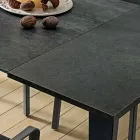 Mesa de cocina extensible de cerámica laminada fina Made in Italy - Efisto Viadurini