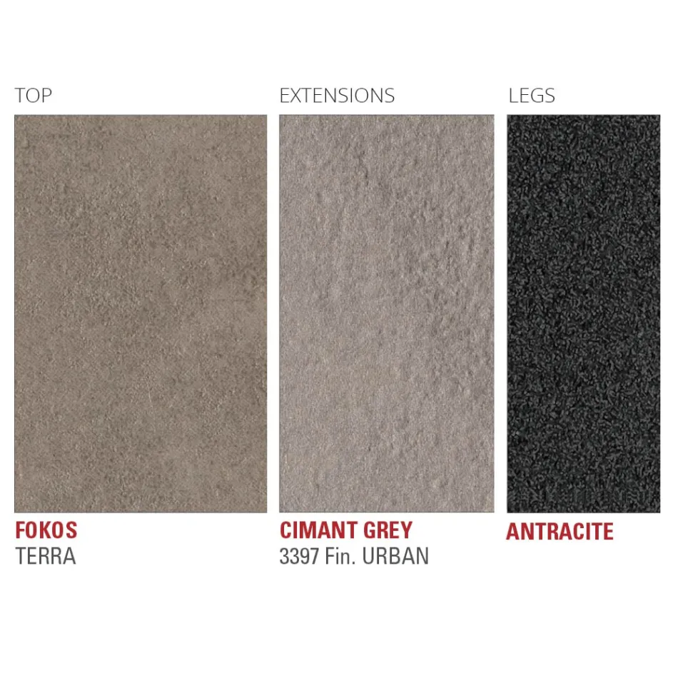 Mesa de cocina extensible de cerámica laminada fina Made in Italy - Efisto Viadurini