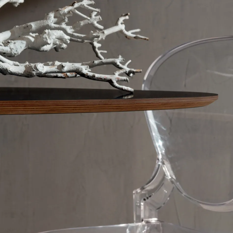 Mesa de Cocina en Fénix y Mármol Sintético Lacado Made in Italy - Brontolo Viadurini