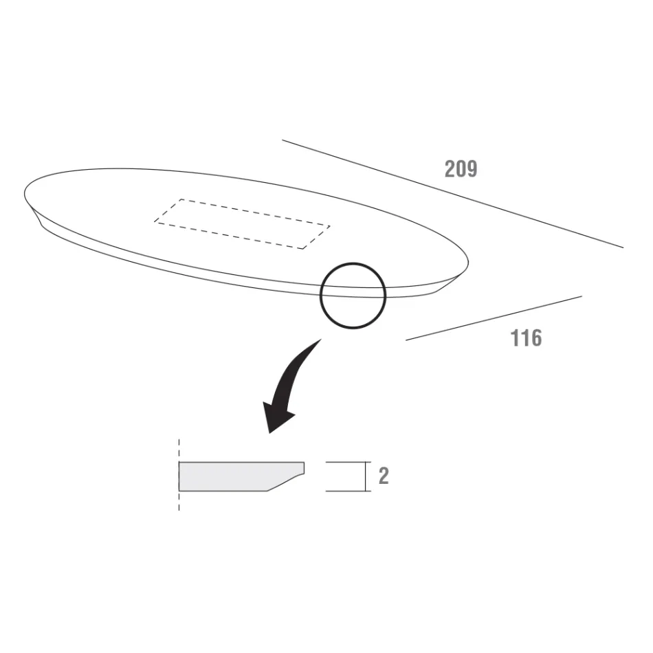 Mesa de Cocina en Fénix y Mármol Sintético Lacado Made in Italy - Brontolo Viadurini