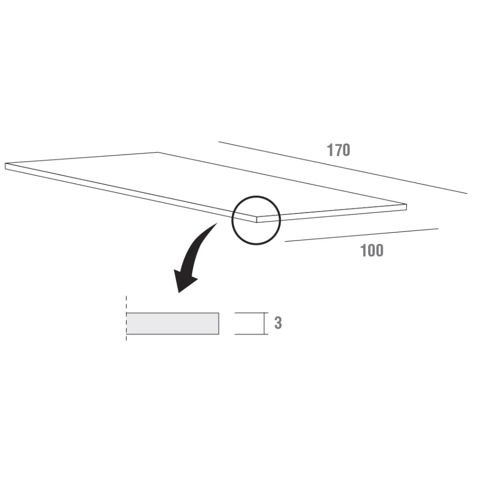 Mesa de cocina en Fenix y metal blanco de calidad Made in Italy - Carlino Viadurini