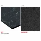 Mesa de cocina Hpl con base de metal antracita Made in Italy - Aresto Viadurini