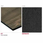 Mesa de cocina Hpl con base de metal antracita Made in Italy - Aresto Viadurini