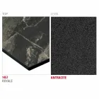 Mesa de cocina Hpl con base de metal antracita Made in Italy - Aresto Viadurini