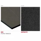 Mesa de cocina Hpl con base de metal antracita Made in Italy - Aresto Viadurini