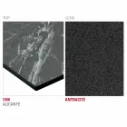 Mesa de cocina Hpl con base de metal antracita Made in Italy - Aresto Viadurini