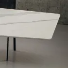 Mesa de cocina en Laminam con estructura de metal Made in Italy - Carlino Viadurini