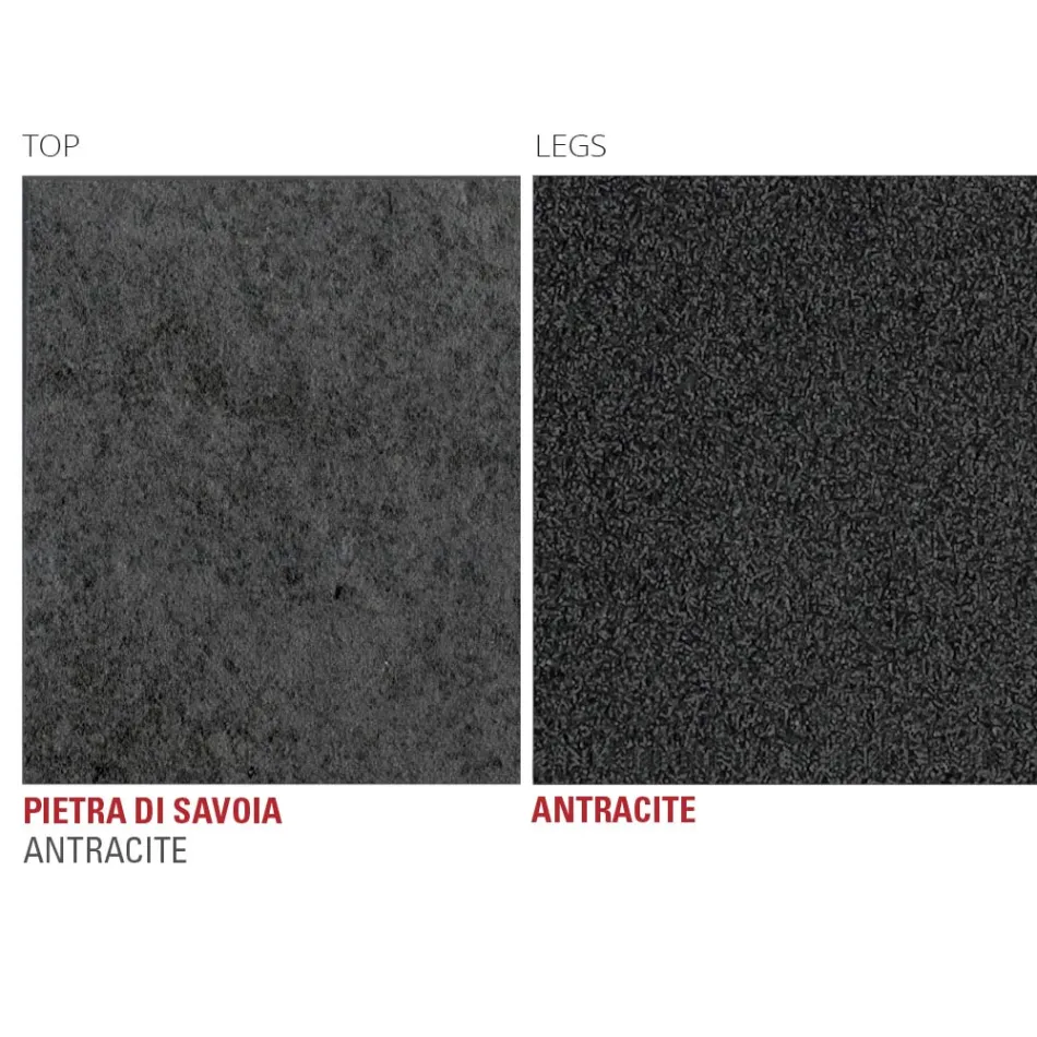 Mesa de cocina en Laminam con estructura de metal Made in Italy - Carlino Viadurini