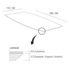 Mesa de cocina en Laminam con estructura de metal Made in Italy - Carlino Viadurini