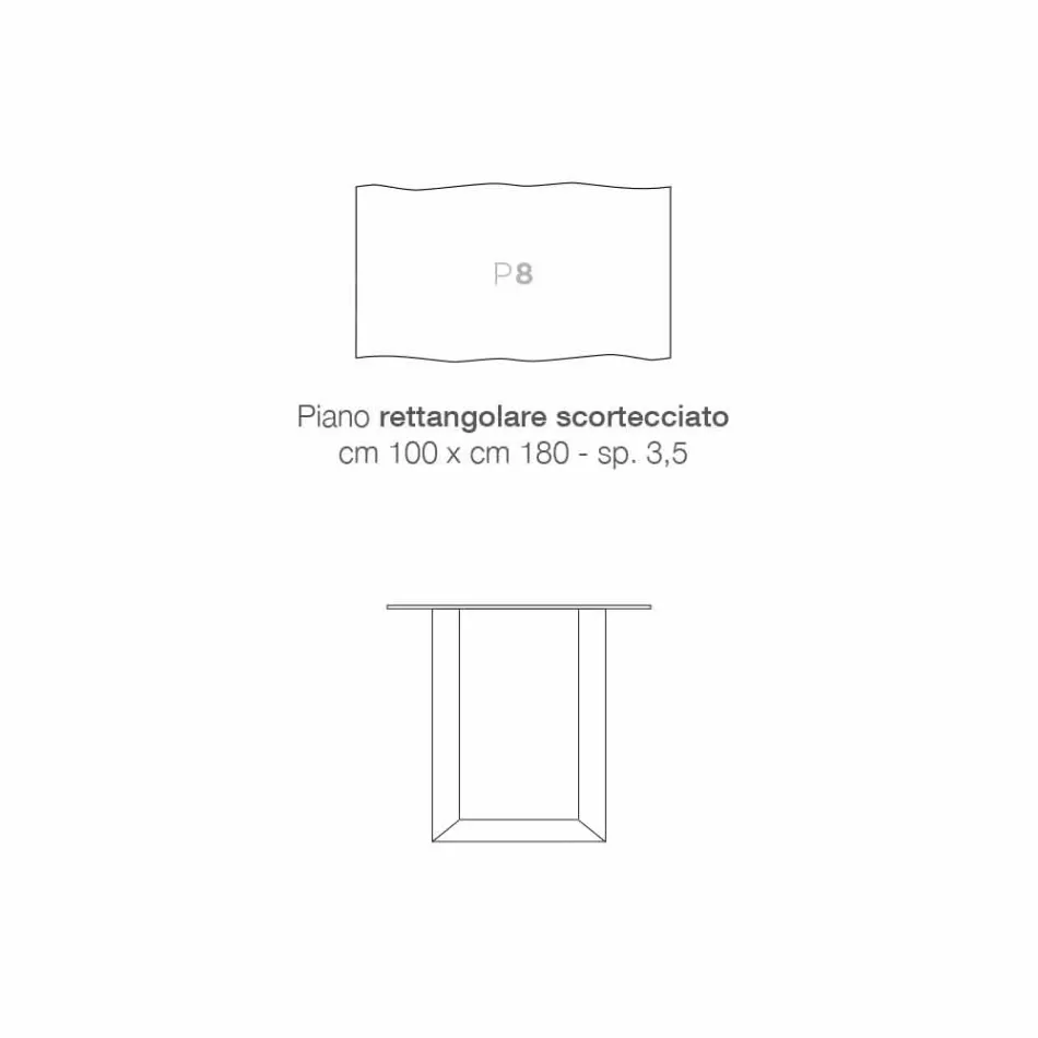 Mesa de cocina de madera maciza y metal fabricada en Italia, Flora. Viadurini