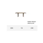 Mesa de cocina en madera maciza y patas de hierro Made in Italy - Pegasus Viadurini