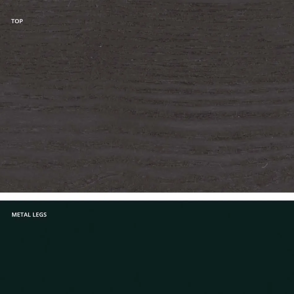 Mesa de cocina en MDF y metal fabricada en Italia, Wilmer. Viadurini