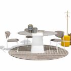 Mesa de cocina redonda extensible a 160 cm Made in Italy - Connubia Hey Gio Viadurini