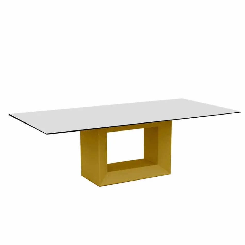 Mesa para exteriores 200x100 cm Vela by Vondom, en resina de polietileno Viadurini