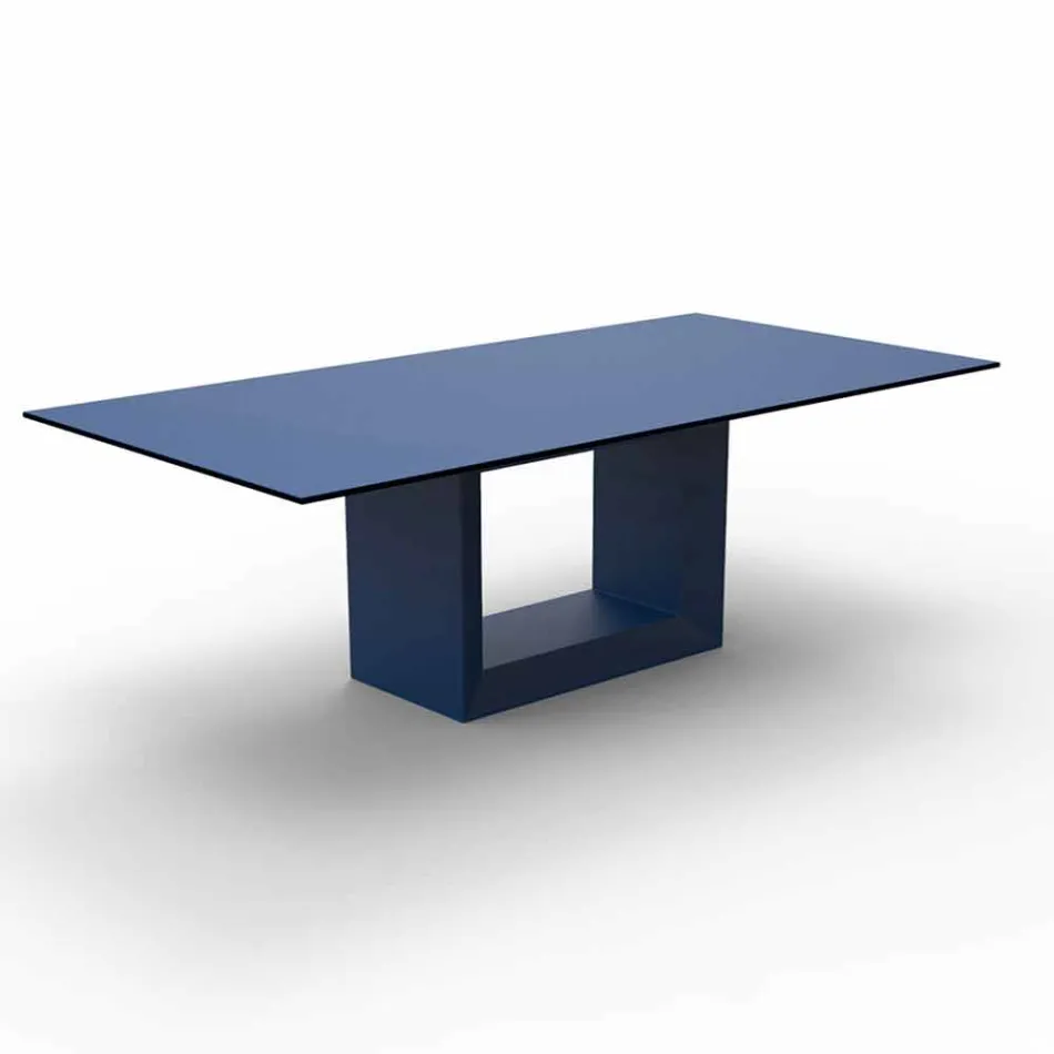 Mesa para exteriores 200x100 cm Vela by Vondom, en resina de polietileno Viadurini