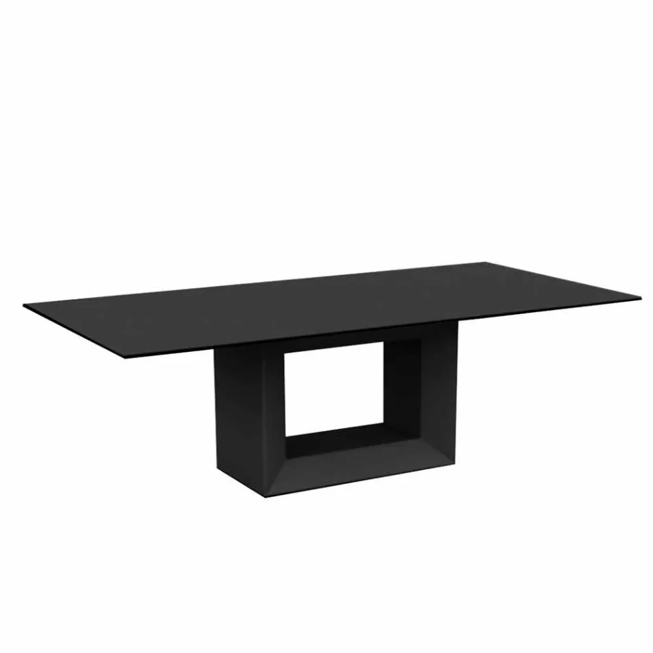 Mesa para exteriores 200x100 cm Vela by Vondom, en resina de polietileno Viadurini