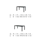 Mesa Exterior Extensible a 250 cm en Metal Made in Italy - Beverly Viadurini