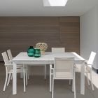 Mesa de exterior extensible hasta 160 cm en aluminio, Homemotion - Andries Viadurini
