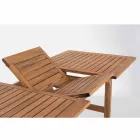 Mesa de exterior extensible hasta 160 cm en madera de acacia - Nube Viadurini