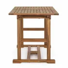 Mesa de exterior extensible hasta 160 cm en madera de acacia - Nube Viadurini