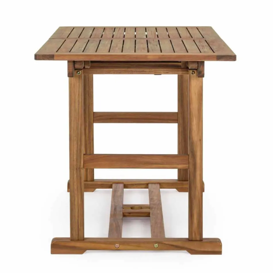 Mesa de exterior extensible hasta 160 cm en madera de acacia - Nube Viadurini