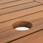 Mesa de exterior extensible hasta 160 cm en madera de acacia - Nube Viadurini