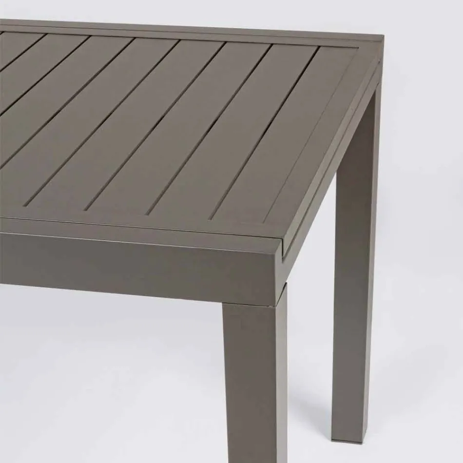Mesa de exterior extensible hasta 240 cm en aluminio, Homemotion - Arold Viadurini