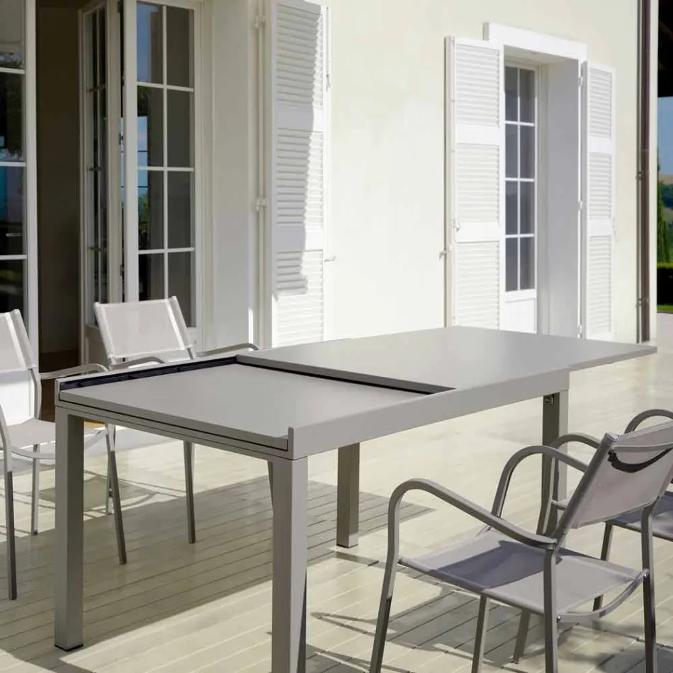 Mesa extensible para exteriores de hasta 280 cm en metal Made in Italy - Dego Viadurini