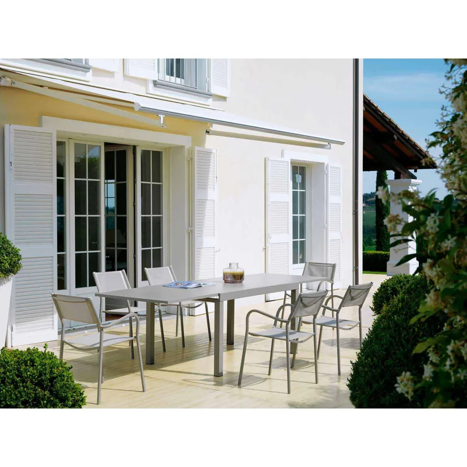Mesa extensible para exteriores de hasta 280 cm en metal Made in Italy - Dego Viadurini