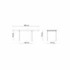 Mesa extensible para exteriores de hasta 280 cm en metal Made in Italy - Dego Viadurini