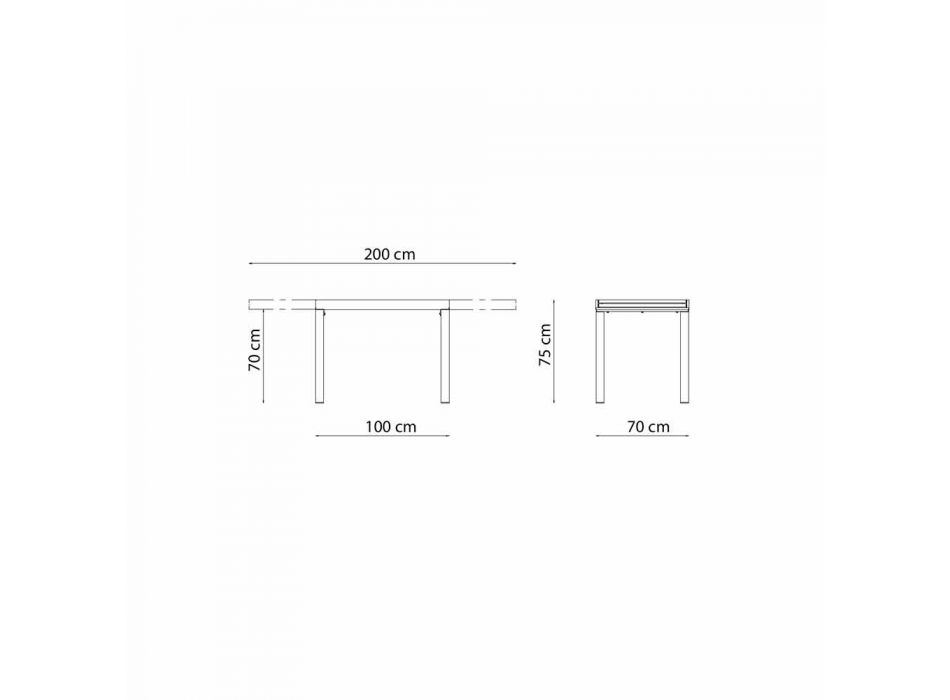 Mesa extensible para exteriores de hasta 280 cm en metal Made in Italy - Dego Viadurini