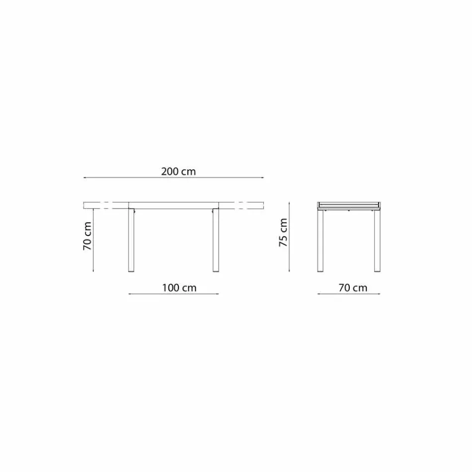 Mesa extensible para exteriores de hasta 280 cm en metal Made in Italy - Dego Viadurini