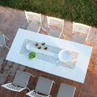 Mesa Exterior Extensible Hasta 320 cm en Acero Galvanizado Made in Italy - Perla Viadurini