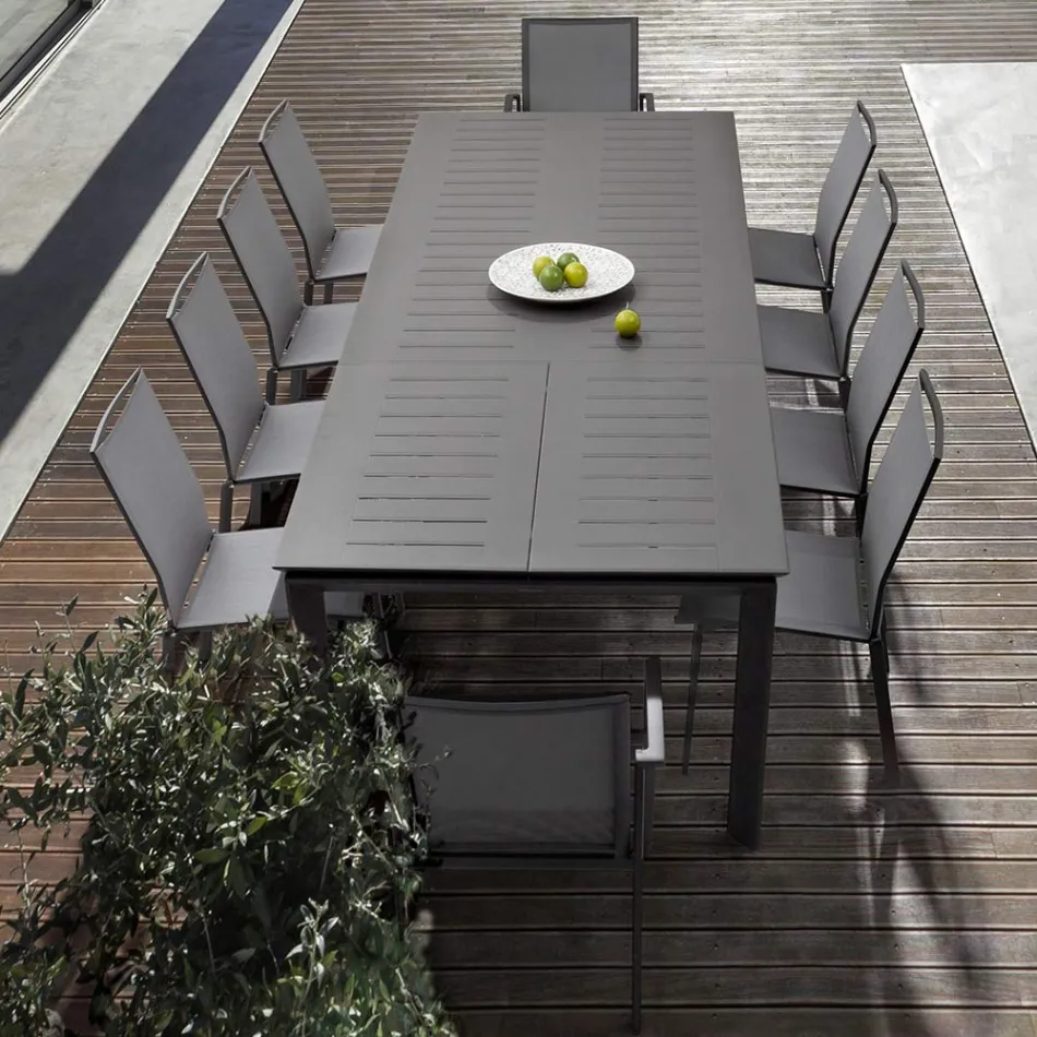 Mesa extensible para exteriores en aluminio Diseño moderno Homemotion - Casper Viadurini