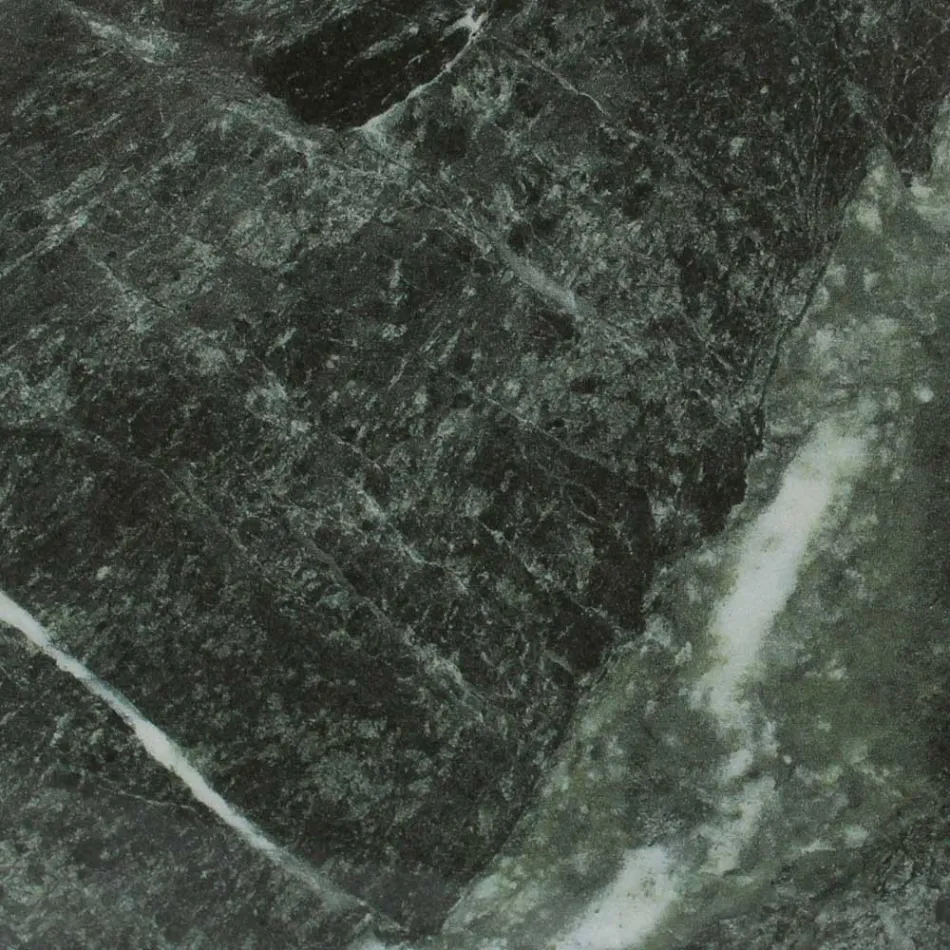 Mesa de exterior con base de madera y tapa de cerámica verde France - Infinity Viadurini