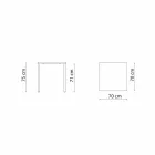 Mesa de exterior moderna apilable cuadrada de metal Made in Italy - Aila Viadurini