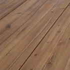 Mesa de exterior de madera de acacia con patas de acero pintado - Sheldon Viadurini