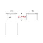 Mesa de exterior Hpl Top o Cerámica Made in Italy - Plinto by Varaschin Viadurini