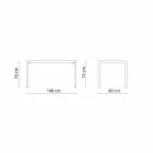 Mesa de exterior rectangular de metal autonivelante hecha en Italia - Binda Viadurini