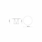 Mesa redonda moderna para exterior en metal pintado Made in Italy - Ibra Viadurini