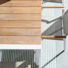 Mesa de Jardín 180x90 cm con Base de Aluminio y Tapa de Teca - Mean Viadurini