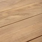 Mesa de Jardín 180x90 cm con Base de Aluminio y Tapa de Teca - Mean Viadurini