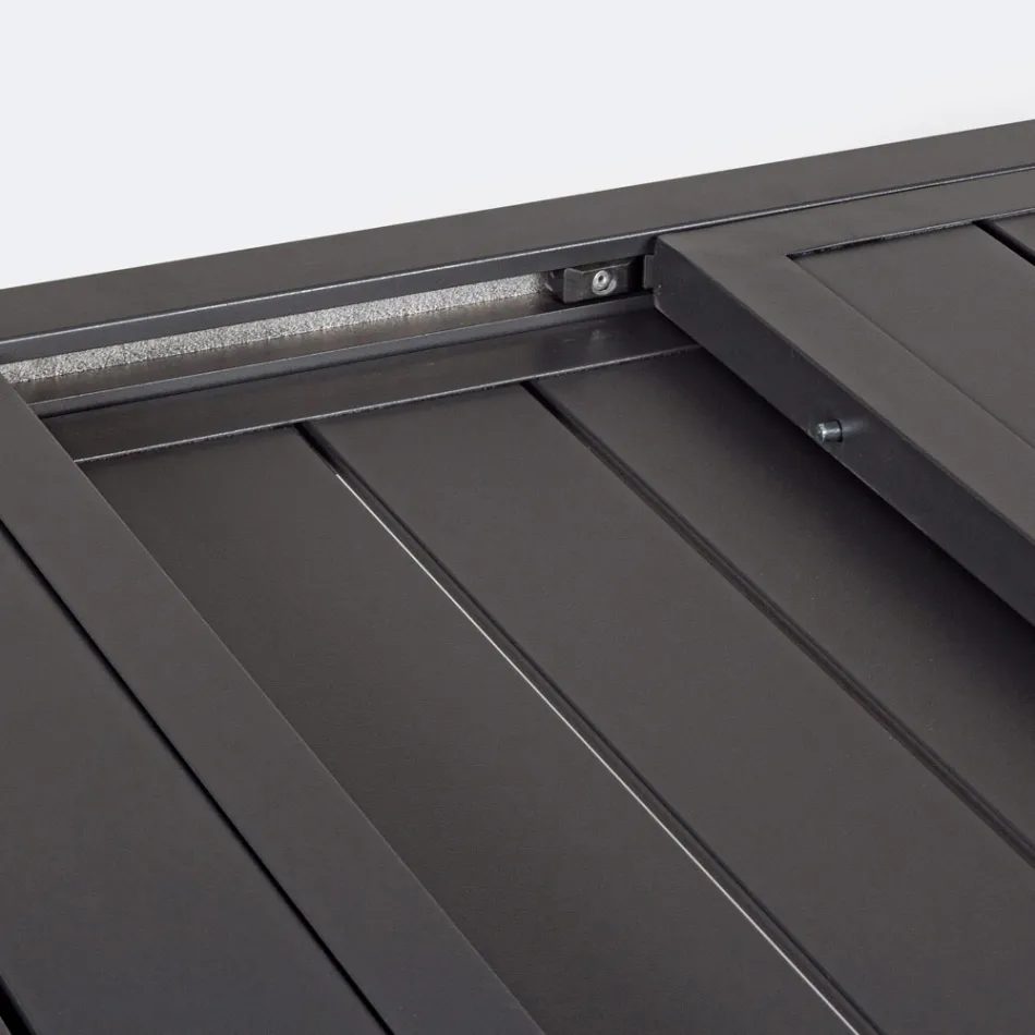 Mesa de Jardín Extensible hasta 240 cm en Aluminio Blanco o Topo - Franz Viadurini