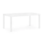 Mesa de Jardín Extensible hasta 240 cm en Aluminio Blanco o Topo - Franz Viadurini