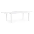 Mesa de Jardín Extensible hasta 240 cm en Aluminio Blanco o Topo - Franz Viadurini