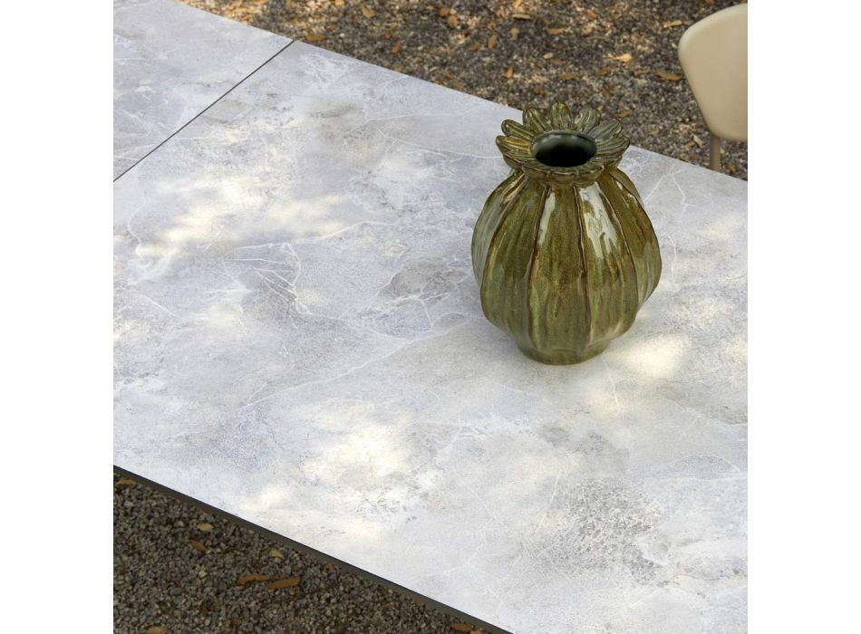Mesa de jardín extensible hasta 200 cm en Hpl Made in Italy - Anís Viadurini