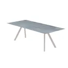 Base de mesa de jardín en acero galvanizado con tapa de HPL Made in Italy - Brienne Viadurini