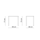 Mesa de Jardín Rectangular de Acero Galvanizado Made in Italy - Azul Viadurini