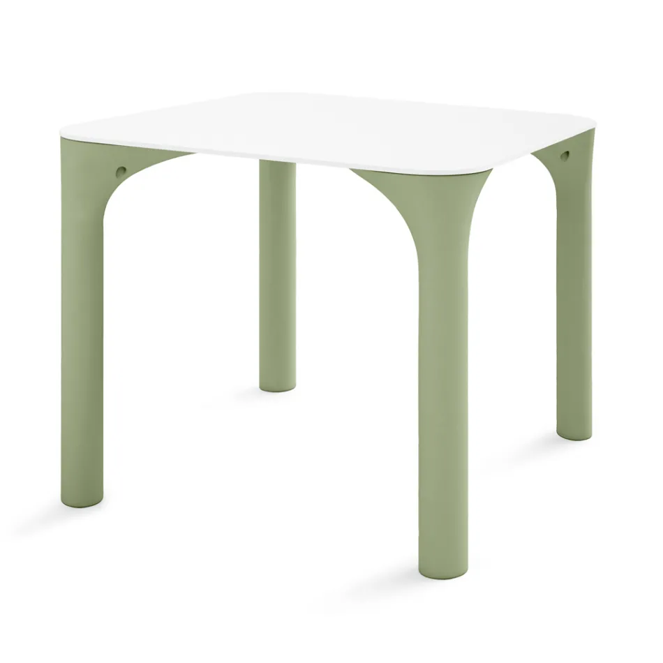 Mesa de jardín en Hpl con patas de polietileno Made in Italy - Glen Viadurini