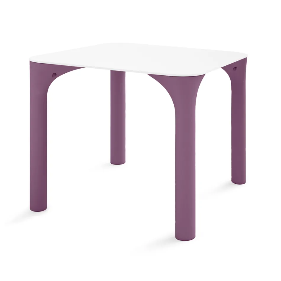 Mesa de jardín en Hpl con patas de polietileno Made in Italy - Glen Viadurini